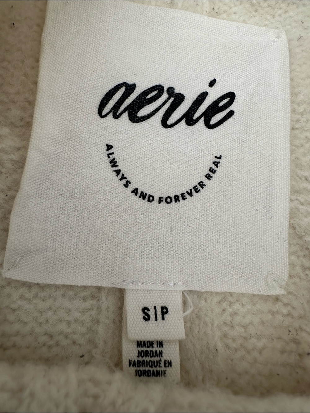 aerie Cream Cable-Knit Crewneck Sweater, size small - Picture 9 of 14